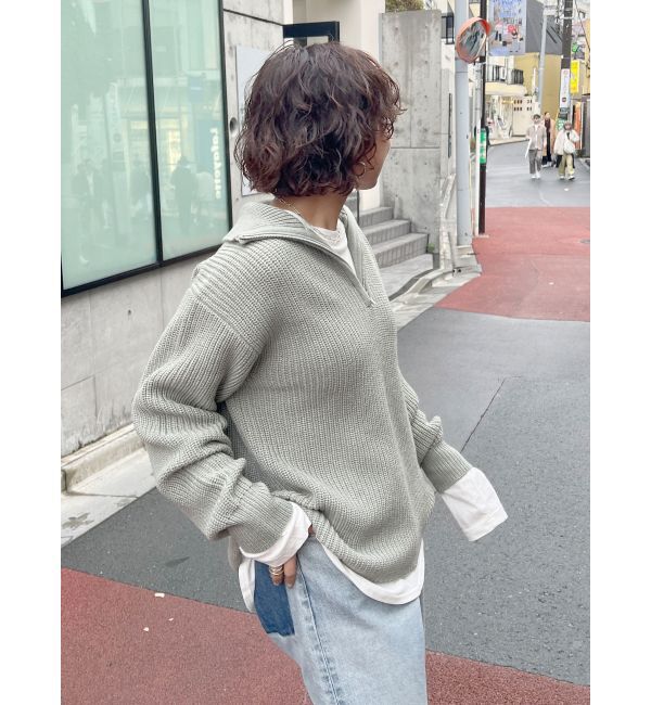 Ungrid「ハーフジップルーズニット」|ニット・セーター|