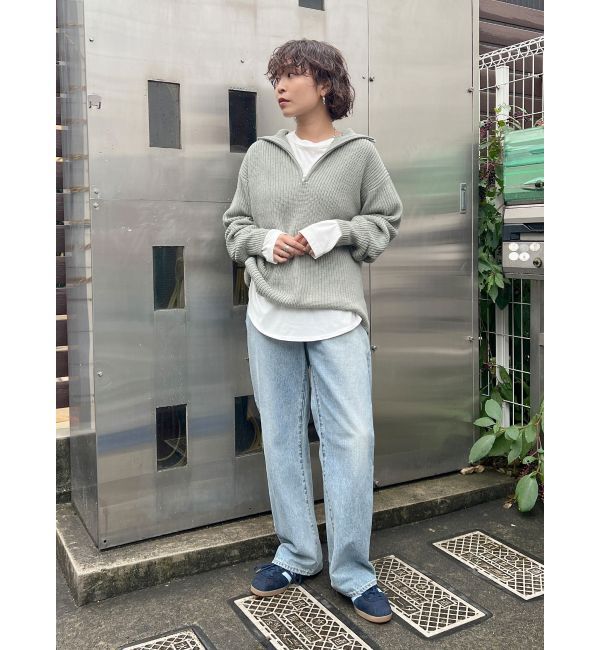 Ungrid「ハーフジップルーズニット」|ニット・セーター|