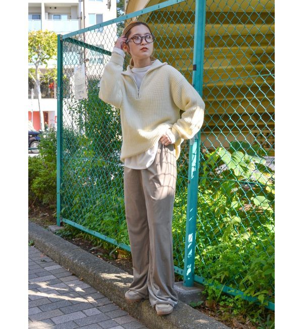 Ungrid「ハーフジップルーズニット」|ニット・セーター|