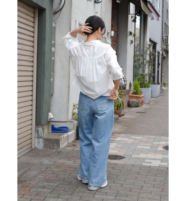 Ungrid「ギャザーデザインハーフスリーブシャツ」|シャツ・ブラウス|