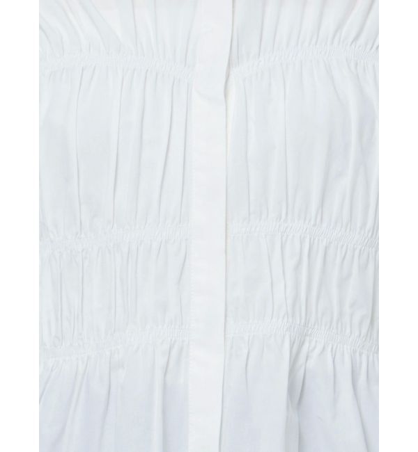 Ungrid「ギャザーデザインハーフスリーブシャツ」|シャツ・ブラウス|