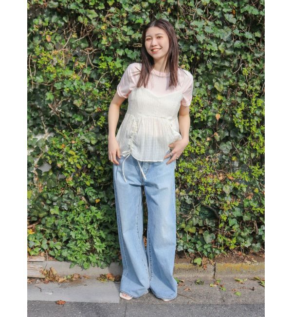 Ungrid「ギャザーデザインキャミ」|キャミソール|