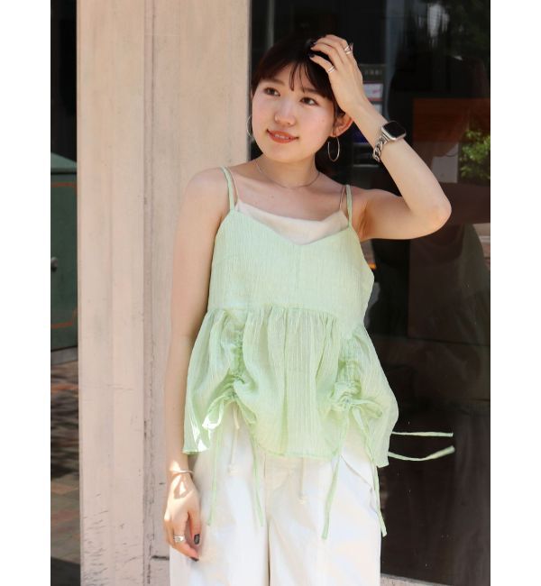 Ungrid「ギャザーデザインキャミ」|キャミソール|