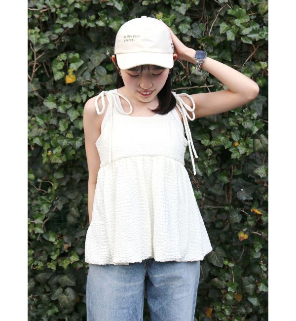 Ungrid「エンブロイダリーカラーロゴキャップ」|キャップ・キャスケット|