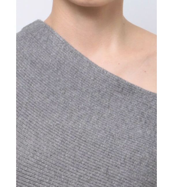 LAGUNAMOON「アシンメトリーラメブレンドニットワンピース」|ワンピース|