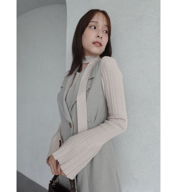 LAGUNAMOON「メタルボタンテーラードジャンパースカート」|ジャンパースカート|