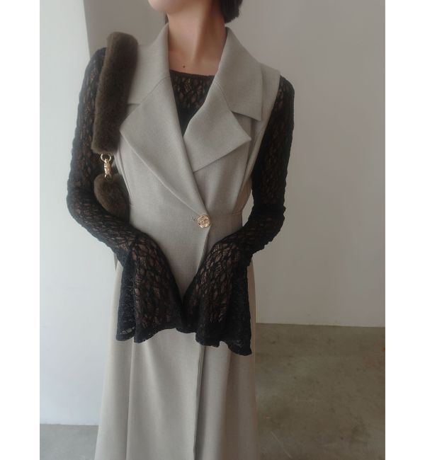 LAGUNAMOON「メタルボタンテーラードジャンパースカート」|ジャンパースカート|