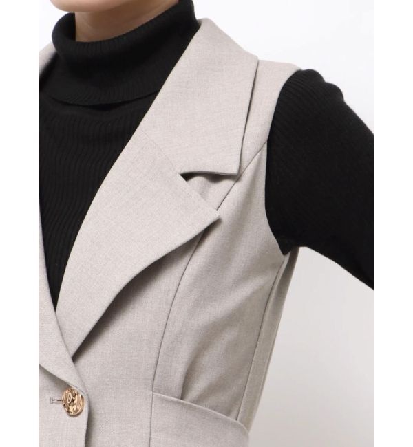 LAGUNAMOON「メタルボタンテーラードジャンパースカート」|ジャンパースカート|