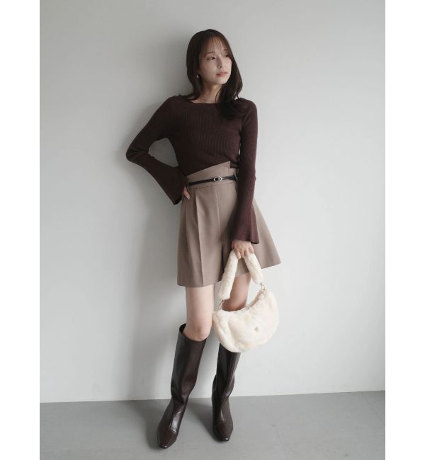 LAGUNAMOON「バイカラーベルトセットショートパンツ」|その他|