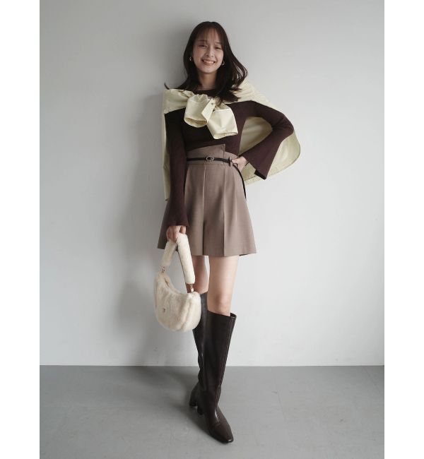 LAGUNAMOON「バイカラーベルトセットショートパンツ」|その他|