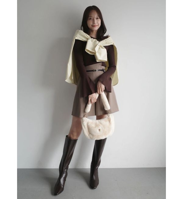 LAGUNAMOON「バイカラーベルトセットショートパンツ」|その他|