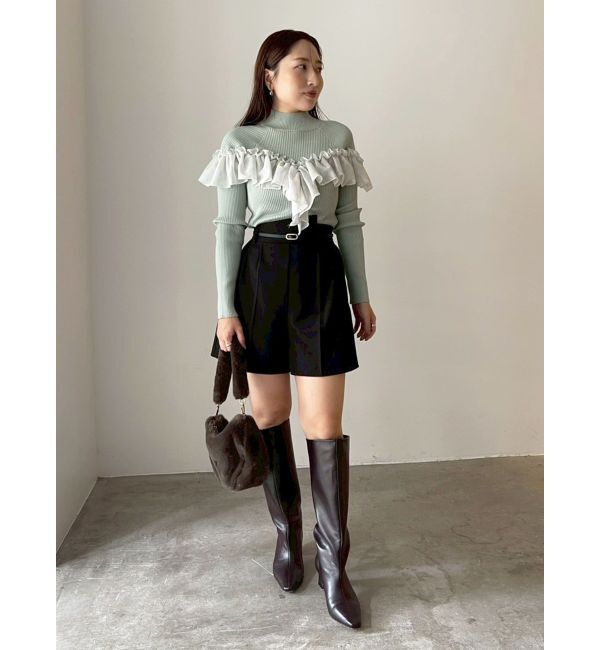 LAGUNAMOON「バイカラーベルトセットショートパンツ」|その他|