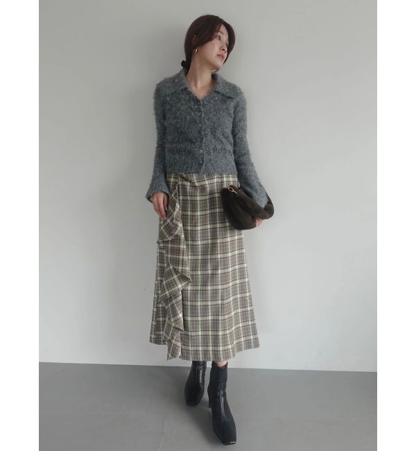 LAGUNAMOON「ヘアリーカラーカーデニットプルオーバー」|カーディガン|