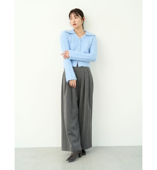 LAGUNAMOON「ヘアリーカラーカーデニットプルオーバー」|カーディガン|