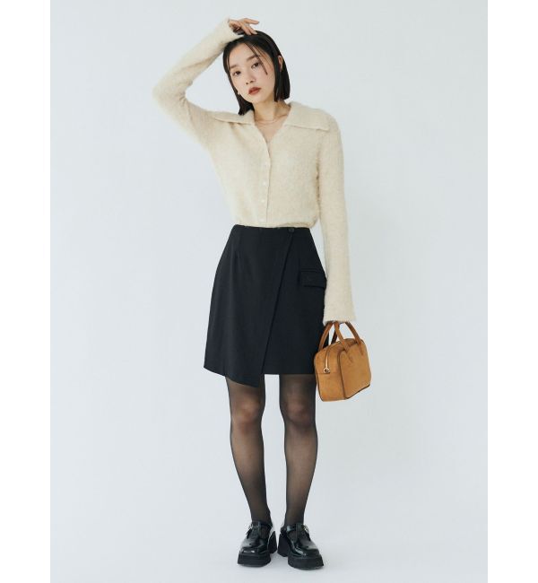 LAGUNAMOON「ヘアリーカラーカーデニットプルオーバー」|カーディガン|