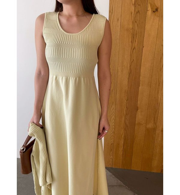 LAGUNAMOON「カラーカーデフォルムニットワンピース」|ワンピース|