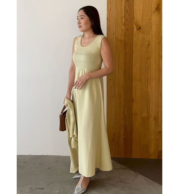 LAGUNAMOON「カラーカーデフォルムニットワンピース」|ワンピース|