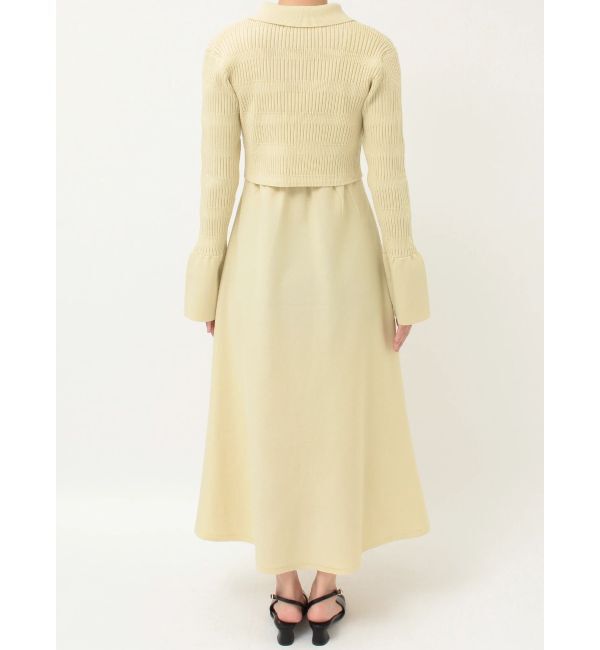 LAGUNAMOON「カラーカーデフォルムニットワンピース」|ワンピース|