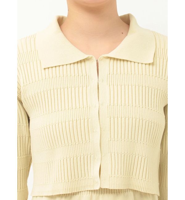 LAGUNAMOON「カラーカーデフォルムニットワンピース」|ワンピース|