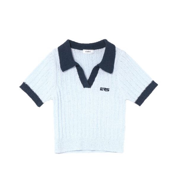 EVRIS「ワンポイントポロニットトップス」|ニット・セーター|