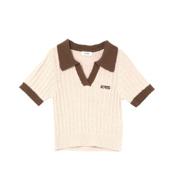 EVRIS「ワンポイントポロニットトップス」|ニット・セーター|