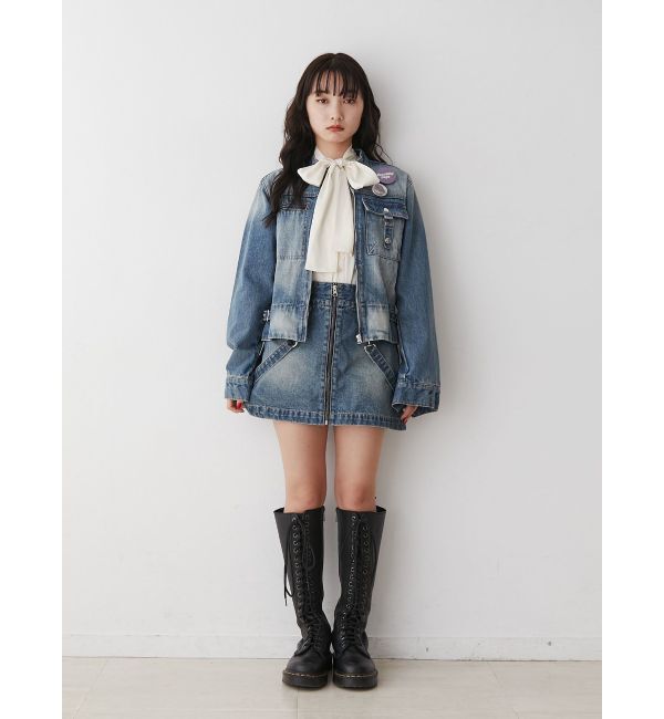 jouetie「シングルジップジャケット【セットアップ対応】」|デニムジャケット|