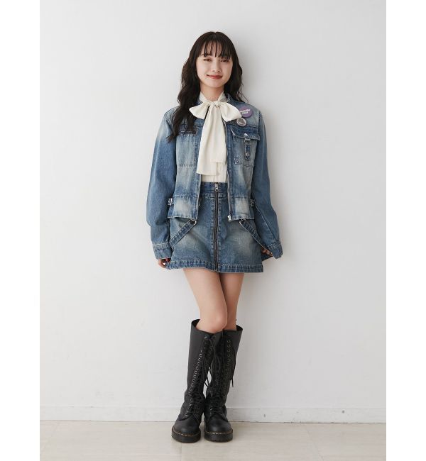 jouetie「シングルジップジャケット【セットアップ対応】」|デニムジャケット|