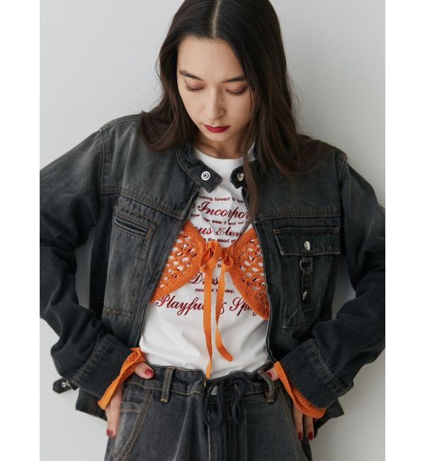 jouetie「シングルジップジャケット【セットアップ対応】」|デニムジャケット|