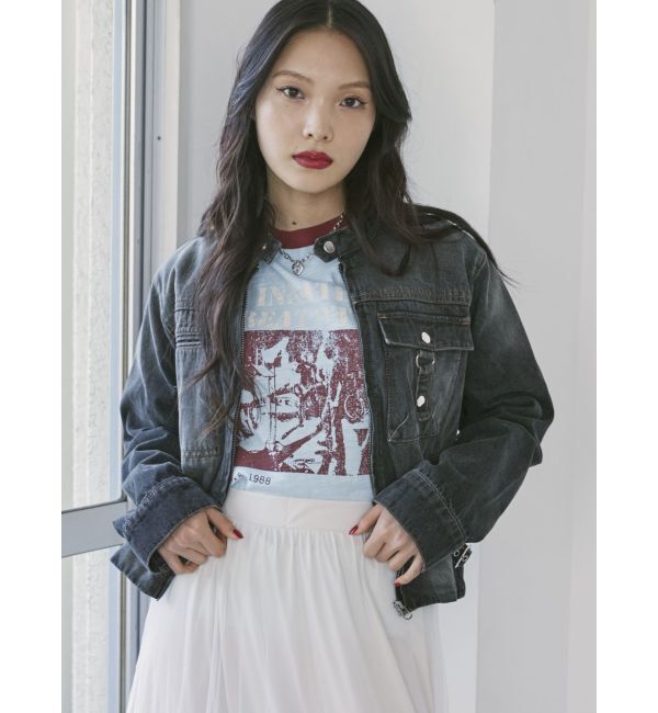jouetie「シングルジップジャケット【セットアップ対応】」|デニムジャケット|