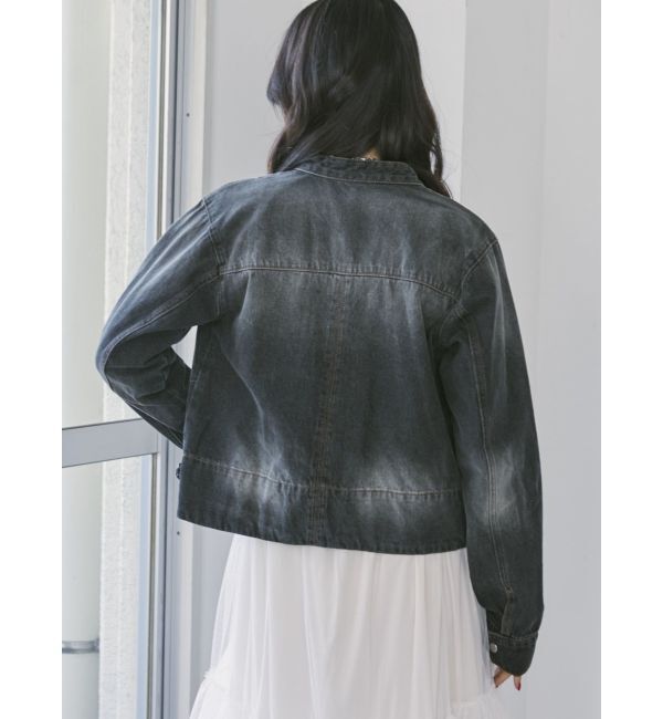 jouetie「シングルジップジャケット【セットアップ対応】」|デニムジャケット|