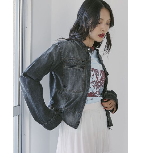jouetie「シングルジップジャケット【セットアップ対応】」|デニムジャケット|