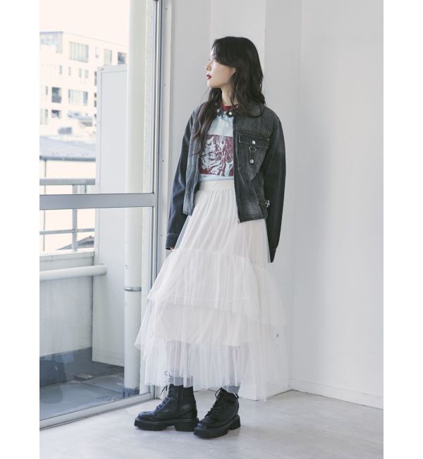 jouetie「シングルジップジャケット【セットアップ対応】」|デニムジャケット|