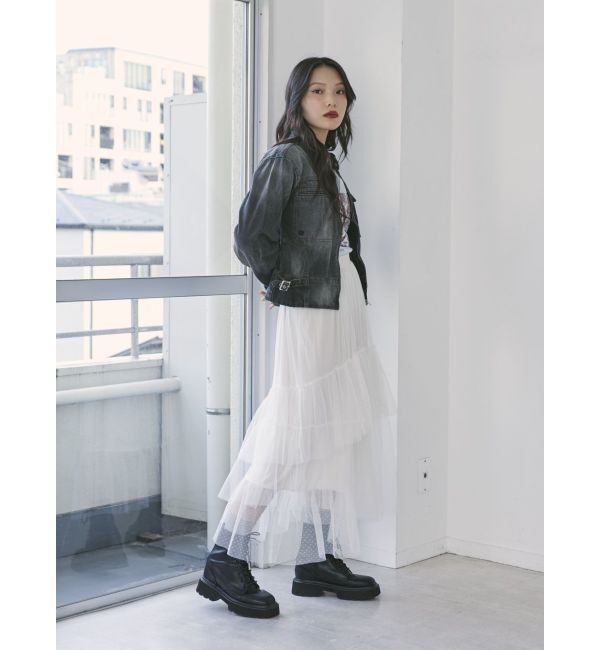 jouetie「シングルジップジャケット【セットアップ対応】」|デニムジャケット|