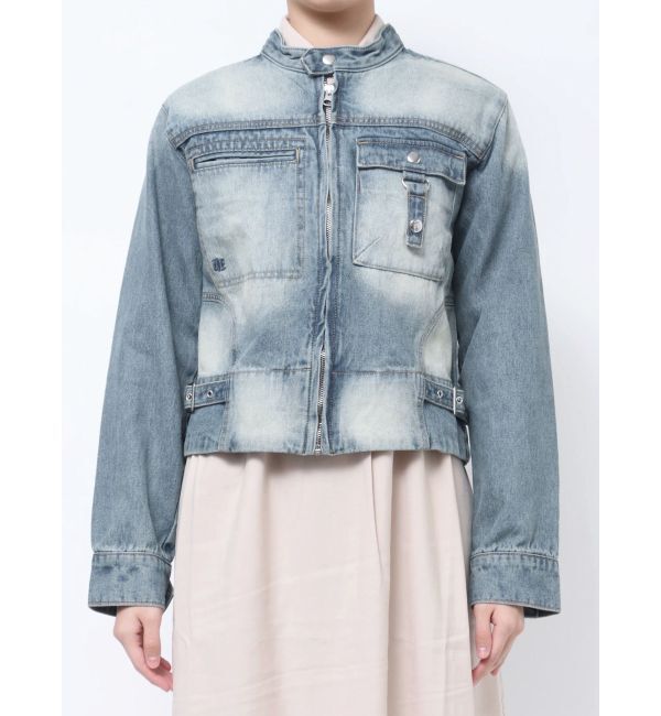 jouetie「シングルジップジャケット【セットアップ対応】」|デニムジャケット|