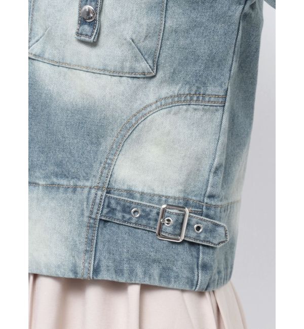 jouetie「シングルジップジャケット【セットアップ対応】」|デニムジャケット|