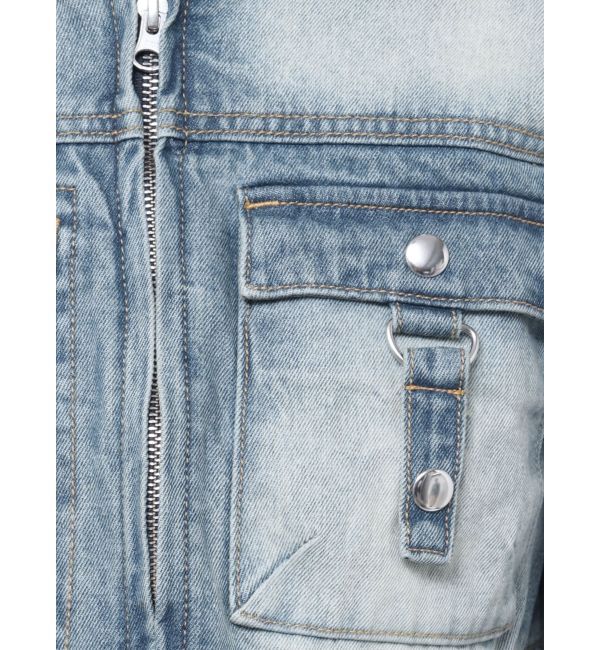 jouetie「シングルジップジャケット【セットアップ対応】」|デニムジャケット|
