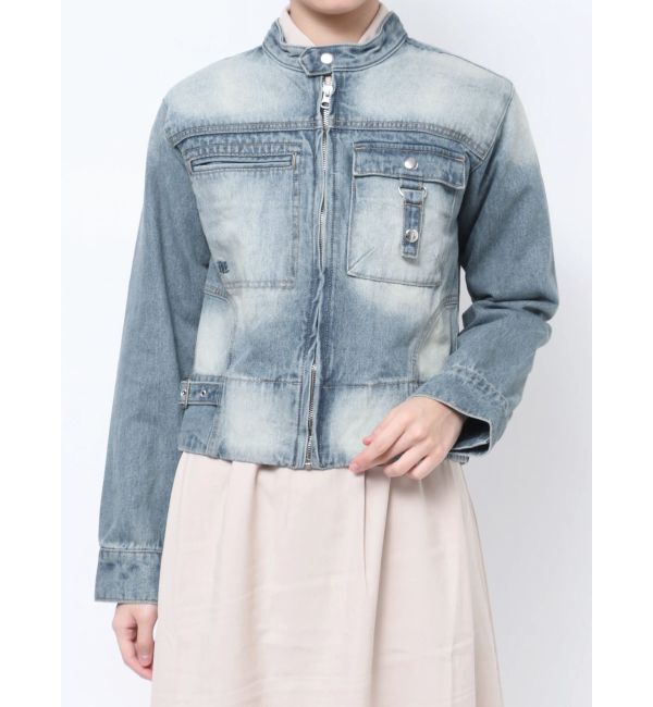 jouetie「シングルジップジャケット【セットアップ対応】」|デニムジャケット|