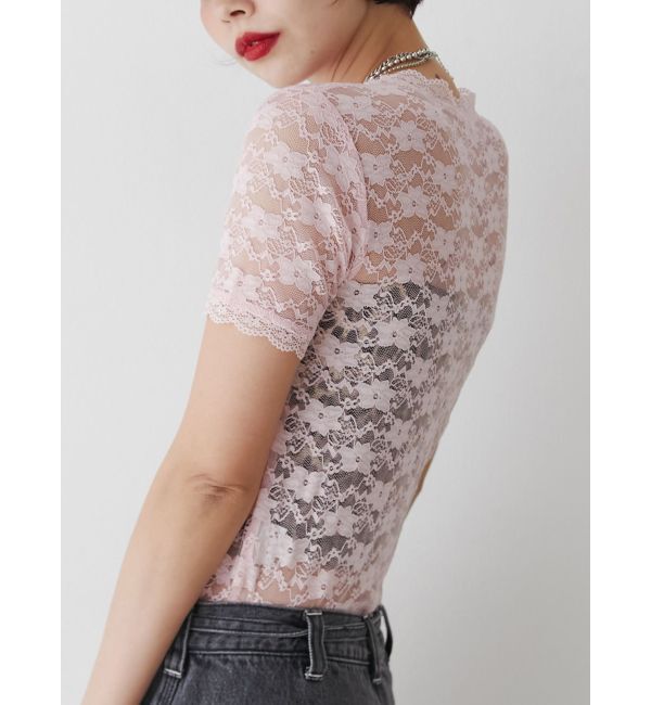 jouetie「レースフィットTシャツ」|Tシャツ・カットソー|
