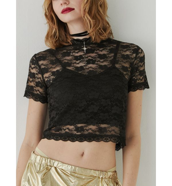 jouetie「レースフィットTシャツ」|Tシャツ・カットソー|