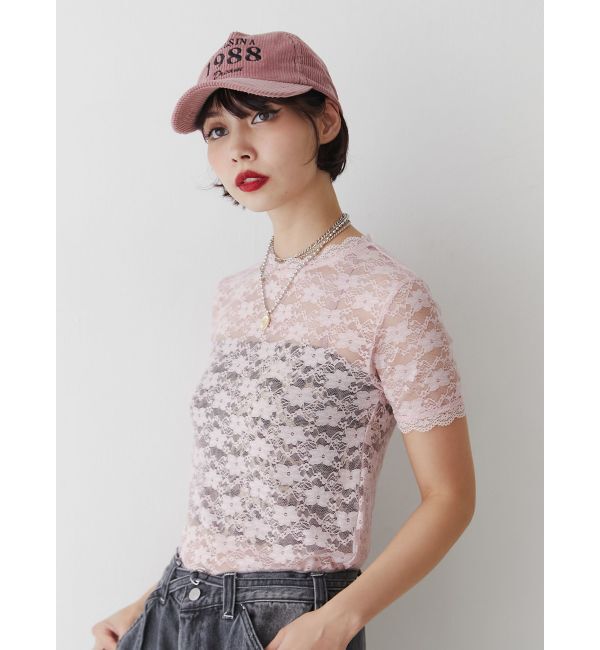 jouetie「レースフィットTシャツ」|Tシャツ・カットソー|