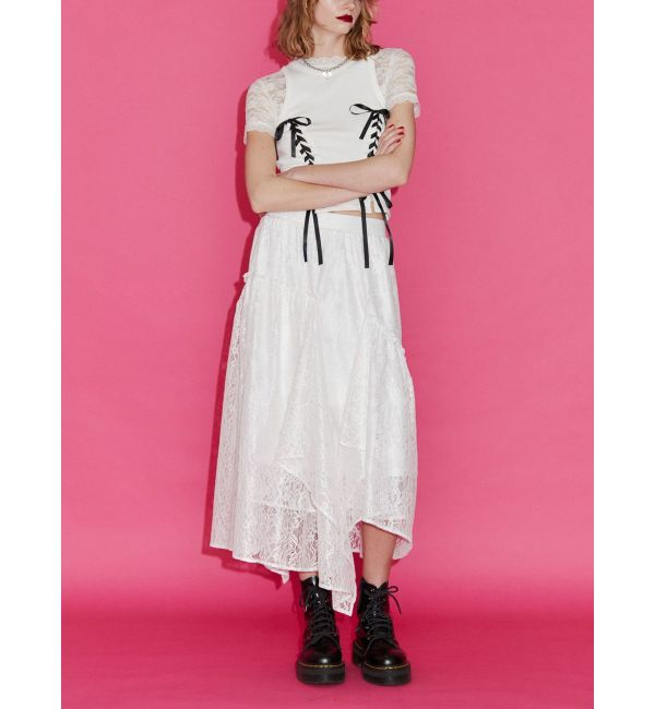 jouetie「レースフィットTシャツ」|Tシャツ・カットソー|