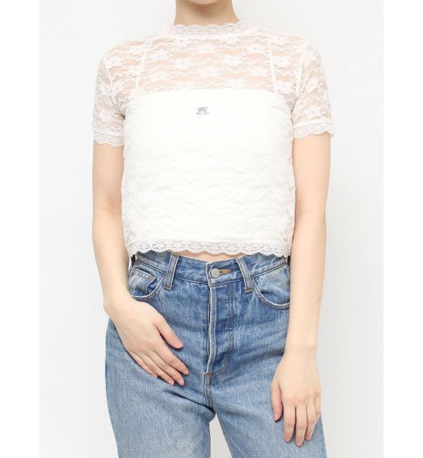 jouetie「レースフィットTシャツ」|Tシャツ・カットソー|