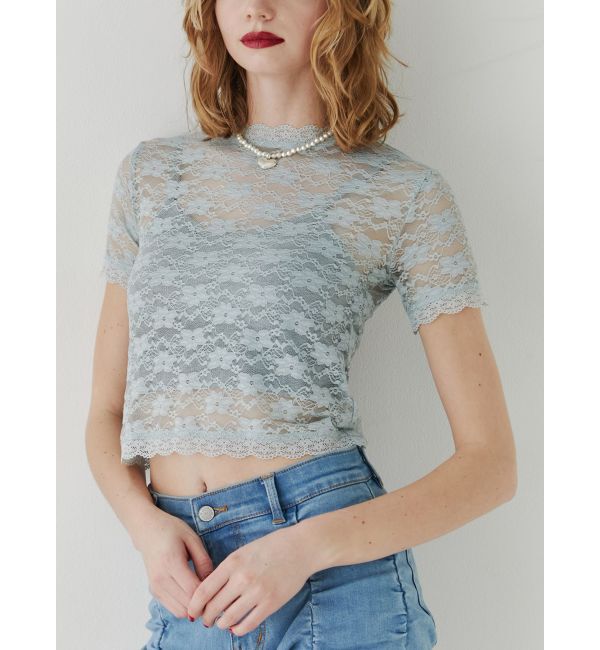 jouetie「レースフィットTシャツ」|Tシャツ・カットソー|