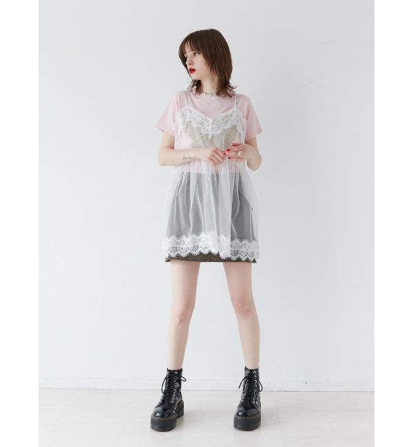 jouetie「ランジェリーレイヤードチュニックTシャツ」|Tシャツ・カットソー|