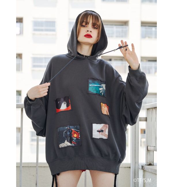 jouetie「【チェンソーマン】HOODIE」|パーカー|チャコールグレー