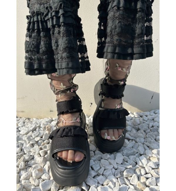 merry jenny「フリルメッシュスニーカーサンダル」|その他|