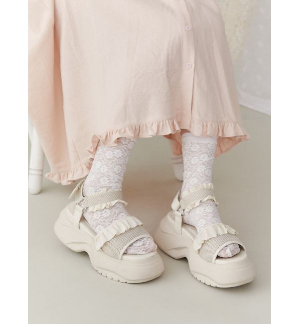 merry jenny「フリルメッシュスニーカーサンダル」|その他|