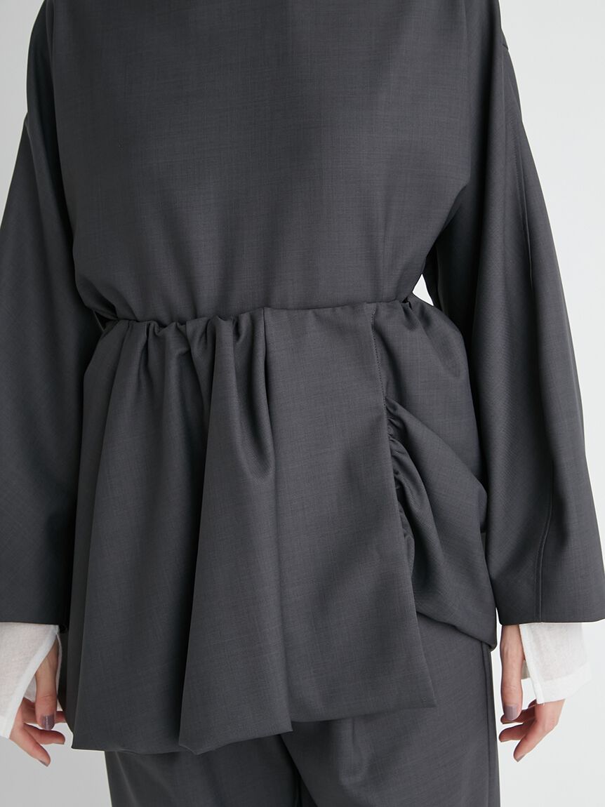 emmi atelier「【emmi atelier】金子綾 コラボケープ付きブラウス」|シャツ・ブラウス|