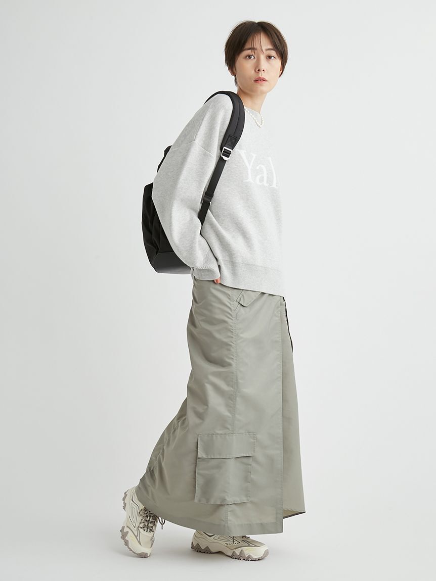 emmi atelier「eco 撥水レザーパイピングギャザーボディーバックパック」|リュック|