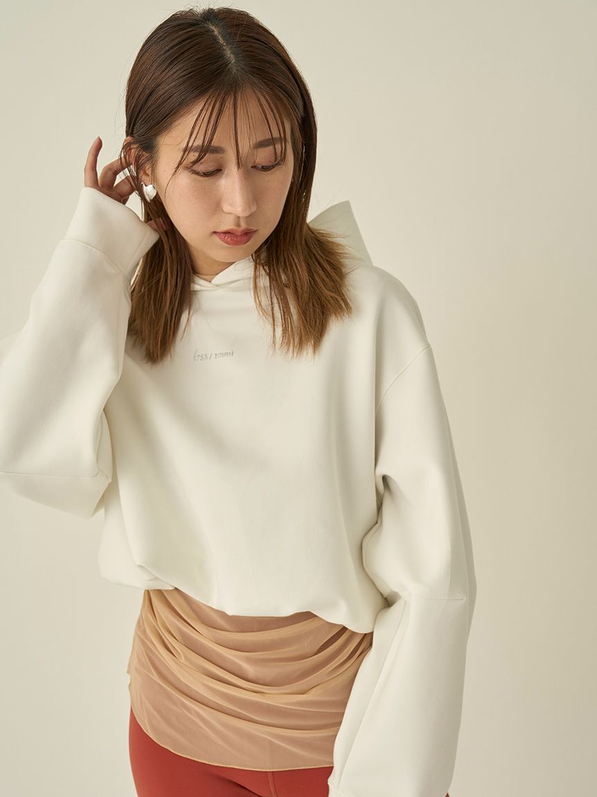 emmi atelier「【IPSA/emmi】ダンボールフーディートップス」|Tシャツ・カットソー|WHT